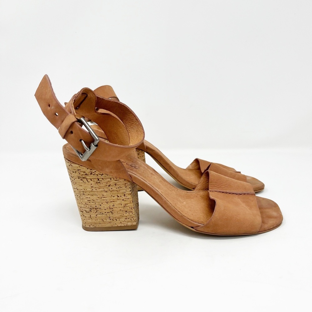 Madewell Brown Open Toe Strap Heels Size 7.5
